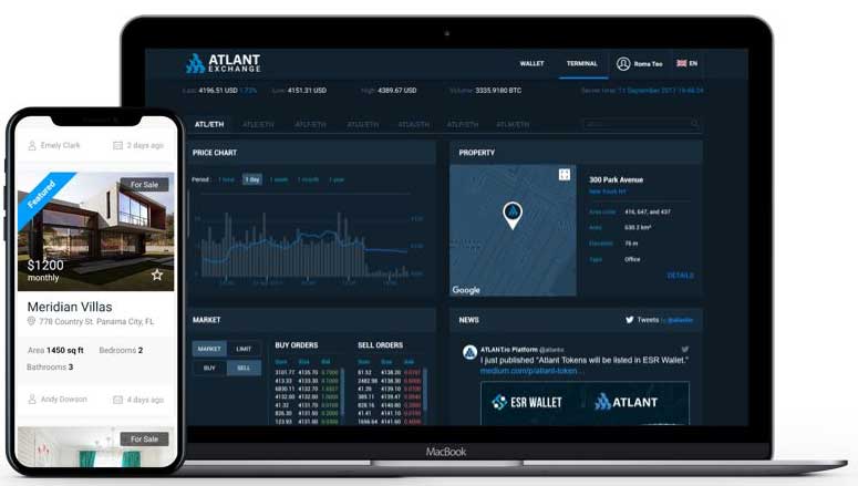 Интерфейс блокчейн-платформы ATLANT